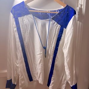 Hippy vintage v neck blouse